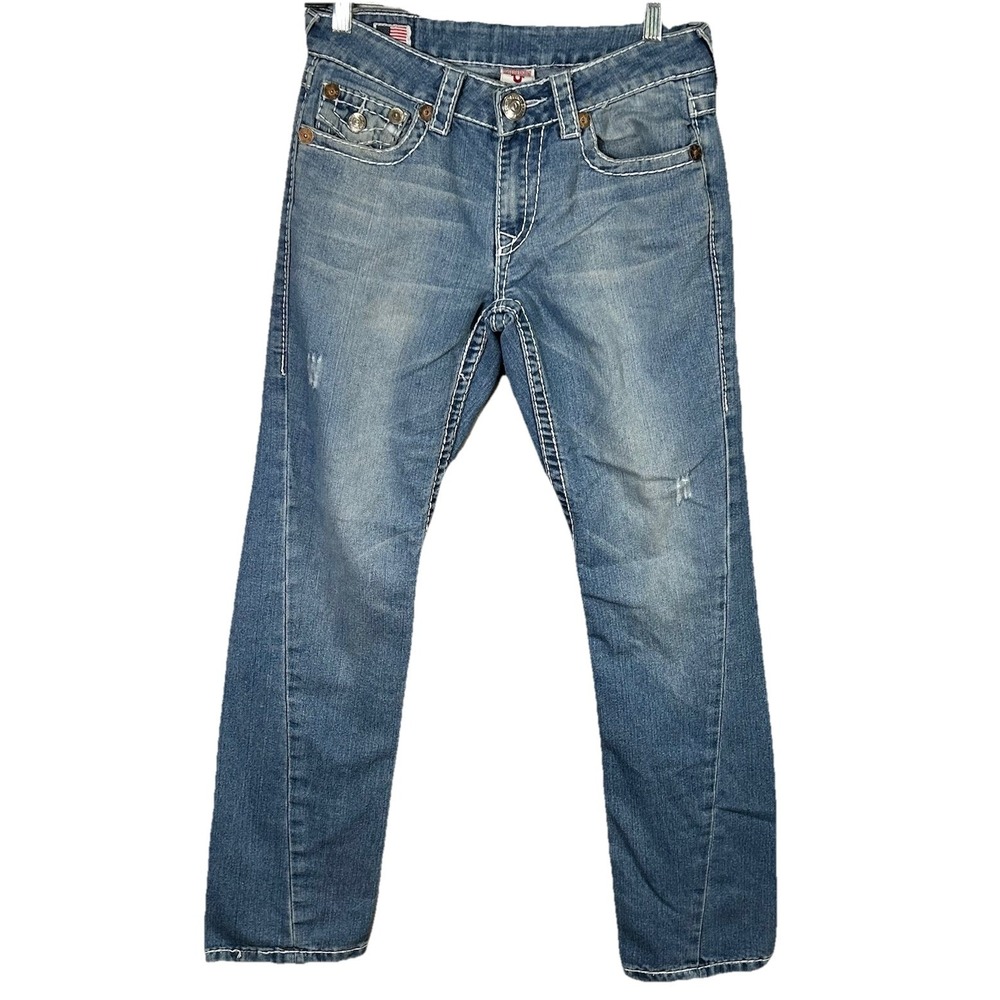 True Religion Jeans World Tour Section Joey Row Seat Womens Size‎ 27 Distressed